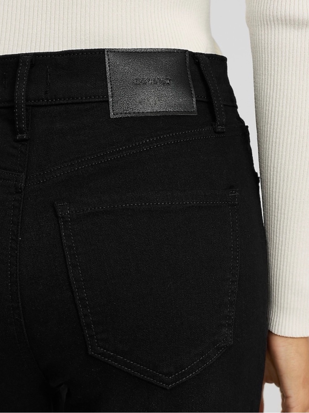 Express High Waisted Black Ankle Jeans - Picture 8 of 10
